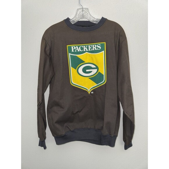 Rare Vintage Insignia Sport Green Bay Packers Crewneck Medium Pullover Brown - Picture 8 of 14